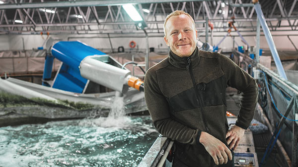 Danish-Salmon-RAS-aquaculture Pumping salmon at a RAS aquaculture system - Danish Salmon